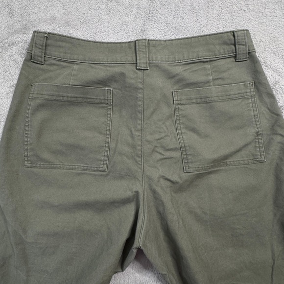 Old Navy High Rise Barrel Leg Pants Olive Green Womens Size 12 W34in. x L25in. - Picture 6 of 10